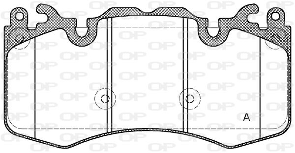 OPEN PARTS Bremžu uzliku kompl., Disku bremzes BPA1410.00